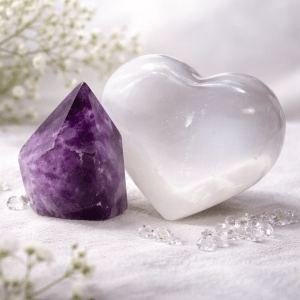 Calm & Clear Crystal Set - Amethyst & Selenite Bundle